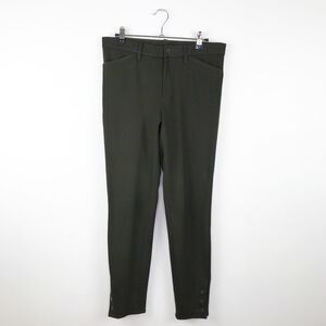 Ralph Lauren‎ black label leather trim cropped pant